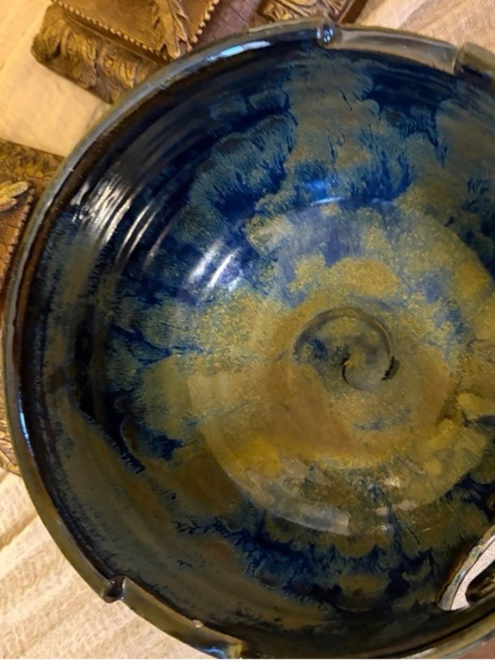 Handcrafted Studio
Pottery Yarn Bowl - Glazed Ceramic Spiral
Knitting Holder - Picture 3 of 11
